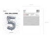 Picture of FOIL BALLOON NUMBER 5 SILVER 34 INCH